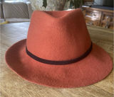 Rust Fedora Hat 100% Wool The Hats Company Filippo Catarzi Italy RN 75343 Photo 0