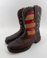 Durango Lady Rebel Steel Toe American Flag Western Work Boots 9.5 Photo 0