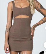 Princess Polly Brown Cutout Dress Photo 0