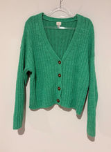 A new day ribbed button front v neck cardigan Kelly green size‎ XL Photo 0
