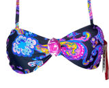 NWT Bongo Paisley Bikini Top Small Y2K Festival Boho Gypsy Swimwear Photo 0