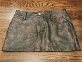 Edikted Brown Mini Skirt Leather  Photo 0