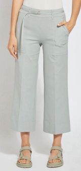 NEW LYSSE Florist Wide Leg Crop Pant in Morning Dew size M Medium 2991 NWT Photo 0