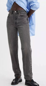 New Levi’s 501 ‘81 Jeans High Rise Tapered Leg Granular‎ Wash Grey 25x31 Photo 0