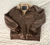 Tommy Hilfiger Brown Leather Jacket Photo 0
