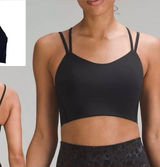 Lululemon Like a Cloud Bra Black Strappy Bralette Crop Top workout yoga Photo 0