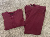 Women’s Dixxon Flannel Company Waffle Knit Shirt & Pants Lounge Set Size M Photo 0