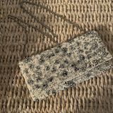 Aldo White Pearl Like beaded‎ purse Handbag Clutch 9" X 4" Chain Strap Photo 0