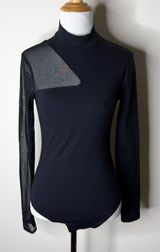 Abercrombie Black Sheer Sleeve Bodysuit Photo 0