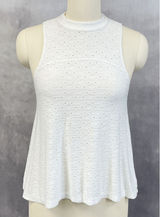 American Eagle Eyelet Lace Tank Top‎ Women XS Swing Stretch Flowy Boho Cottage Photo 0