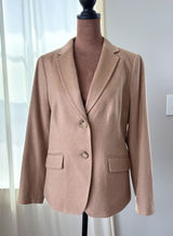 Talbots Blazer 8P Camel Hair Coat Italian Fabric Preppy Old Money Capsule Office Photo 0