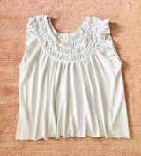 We The Free Free People Light Blue Rayon Ruffle Sleeveless Top XS Boho Photo 0