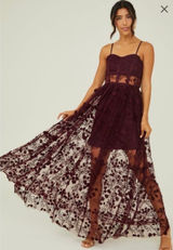 Altar'd State Burgundy formal corset prom dress Photo 0