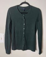Gap Hunter Green Cardigan Preppy Dark Academia Grandpa Chic Sweater S Photo 0