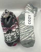 Secret Treasures‎ Slipper Socks & Cozy Hub Fuzzy Socks Bundle 4 Pairs NWT Photo 0
