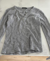 grey long sleeve brandy top Photo 0