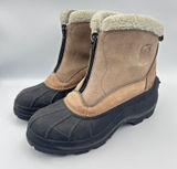 Sorel Snow Boots Women's Fleece Waterproof Winter Insulated Black‎ Brown 7.5 Photo 0