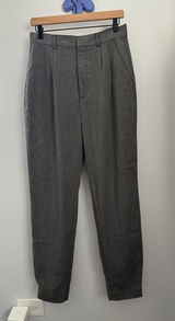 Abercrombie & Fitch Medium Long NEW Grey Slim Straight High Rise Trousers Office Photo 0