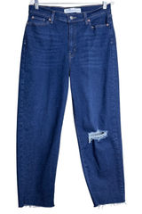 Signature by Levi Strauss Jeans 13 W31 Mid Wash High Rise Distressed Raw Hem Photo 0