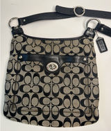 Coach Penelope F15513 Signature Y2K Turnlock Crossbody Shoulder Bag Black Photo 0