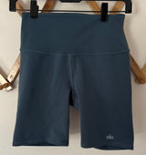 ALO Yoga Women's Blue Bike Shorts Size XSmall Photo 0