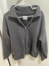 Abercrombie & Fitch Soft Max 1/4 Zip Sweatshirt S Grey Photo 0