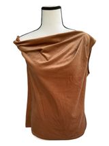 LOFT One-Shoulder Sleeveless Top in Warm Copper Photo 0