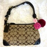 y2k COACH 2007 Black Brown Jacquard Hobo Signature Shoulder Bag Photo 0