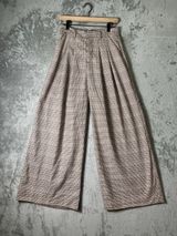 Maeve Anthropologie Avery Pleated Wide Leg Plaid Trousers Pants Size 0 Preppy Photo 0