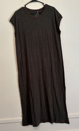 Natural Life Frankie‎ Knit Cotton T Midi Dress Green Oversized NWT XS Lagenlook Photo 0