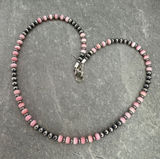 Handmade 16” Navajo Style Sterling Silver Pearls Necklace Photo 0