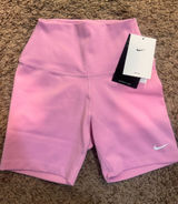 Nike Shorts Pink High Waisted Bike XS NWT Dri-FIT Athletic Workout Yoga Photo 0