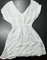 Athleta Size S Rip Rap Cover U Dress Sheer White Gray Swim Coverup Photo 0