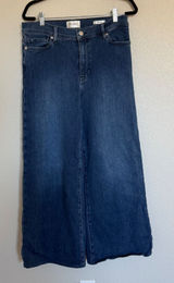 FRAME Le Slim Palazzo High Rise Wide Leg Jeans Thunderstorm Blue 31 Denim Chic Photo 0