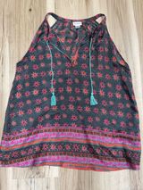 Natural Life Live Happy Sleeveless Lightweight Blouse Top Women’s Small Photo 0