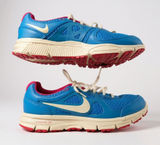 Nike Lunarlon Running Shoes Blue Silver Hot Pink White 488164-400 Womens Sz 9 Photo 0