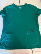 Hunter Green Scrub Top Size L Photo 0