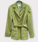 GUESS Collection Chartreuse Belted Blazer Photo 0