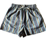 Topshop Women's‎ 4 Striped Shorts Casual Summer Colorful Relaxed Tie Waist Photo 0