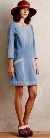 AG Adriano Goldschmied Denim Cocoon Dress Blue Size M Photo 0