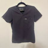 Figs Charcoal Grey Catarina One Pocket Scrubs Top Photo 0