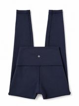 Lululemon Throw Back High Rise Pants Size 6 navy blue 28” Full Length Yoga Luon Photo 0