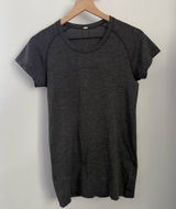 Lululemon 8 Swiftly Tech T-Shirt Charcoal Grey Active Gym Running Photo 0