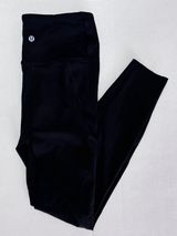 Lululemon Mid-Rise Raw Hem Crop Leggings - Size 4 - Black Photo 0