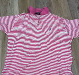 Ralph Lauren Vintage Pink Striped Polo Shirt Photo 0