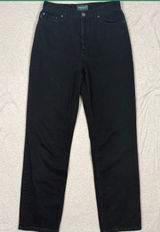 Lauren Jeans Co‎ Ralph Lauren Black Wash Straight Leg Denim Jeans Quiet Luxury Photo 0