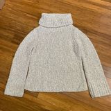 Express Sweater Womens Large Gray Handknit Chunky Turtleneck Cozy Knit Winter Photo 0