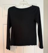 a new day Black Long Sleeve Ribbed Top Photo 0