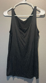 Uniqlo Black Polka Dot Tank Top Scoop Neck Layering Cami Women's Size Large Photo 0