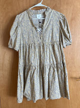NWT Sundays Eden Celestial Bloom 100% Cotton Floral Tiered Ruffle Mini Dress‎ XS Photo 0